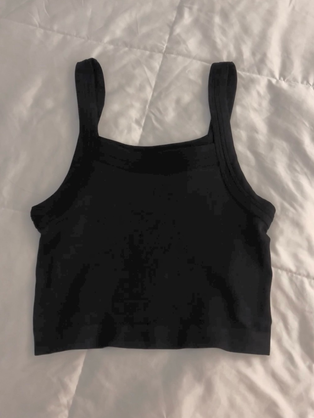 Urban Outfitters Black Ribbed Crop Tank